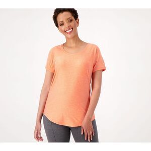 Fit 4 All by Carrie Wightman Women's Top Sz XL Keyhole Back Orange A491512